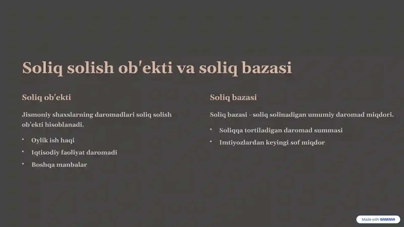 Jismoniy shaxslardan olinadigan daromad solig'i: Asosiy tushunchalar va qoidalari 2