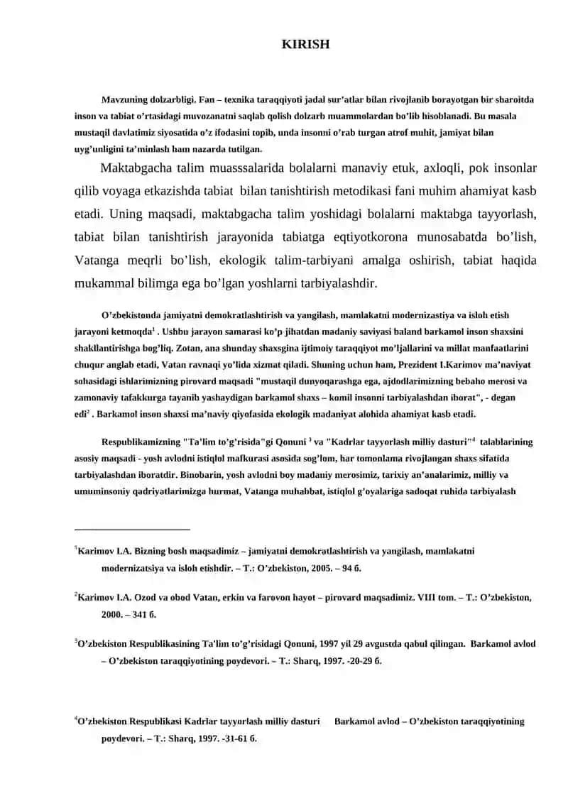 Bolalarni Tabiat Bilan Tanishtirishning Samarali Usullari Kurs Ishi 2