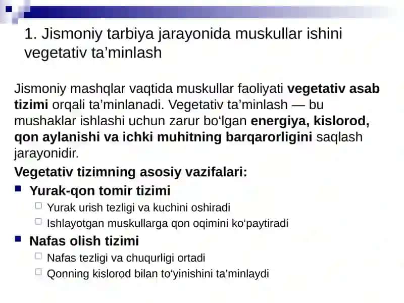 Jismoniy tarbiya tizimi 2