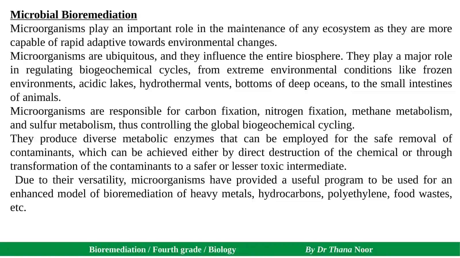Bioremediation Lecture 2