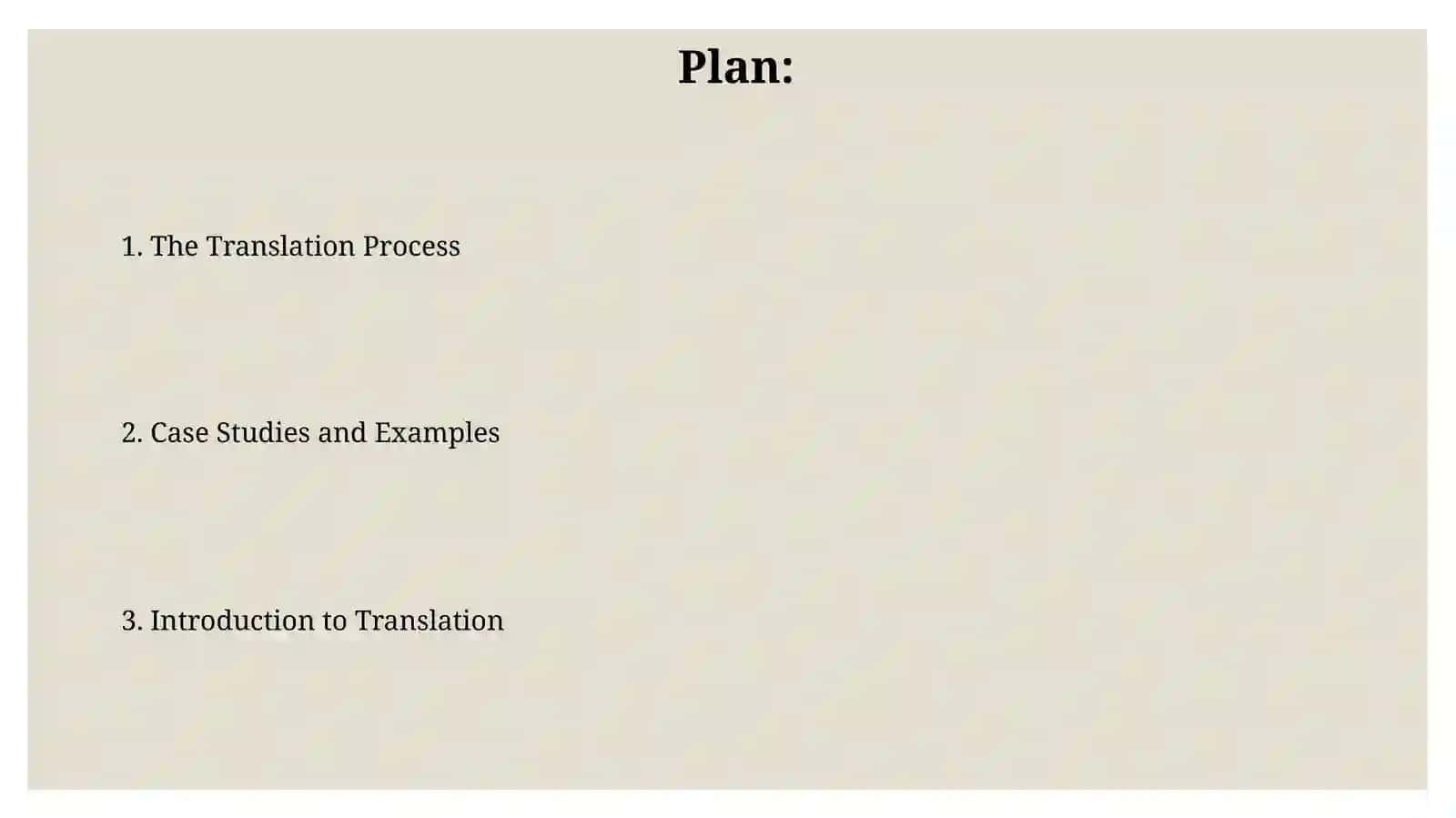 Plan: Tools and Technologies for Translation 2
