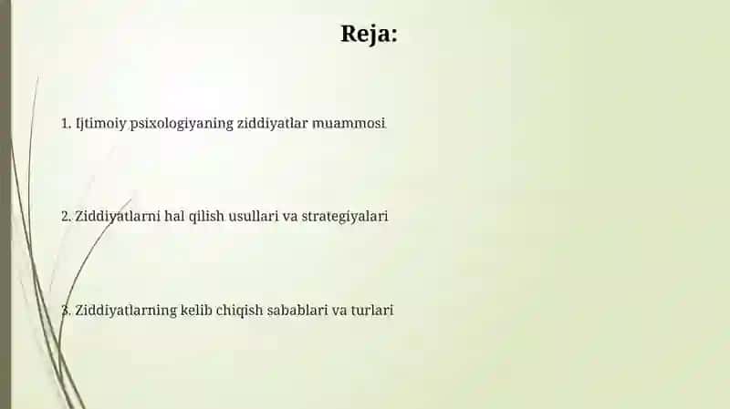 Ijtimoiy psixologiyada ziddiyatlar muammosi 2