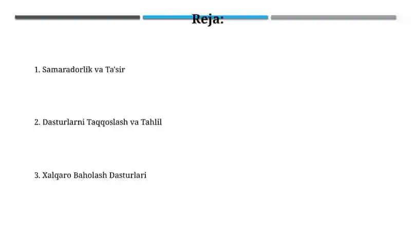 Xalqaro baholash dasturlari(Programme for the International Acceccment) 2
