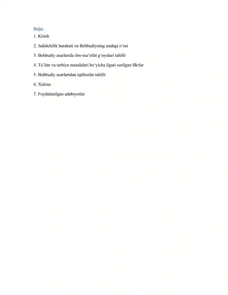 MAHMUDXOʻJA BEHBUDIY ASARLARIDA ILM-MA’RIFAT MASALALARI 2