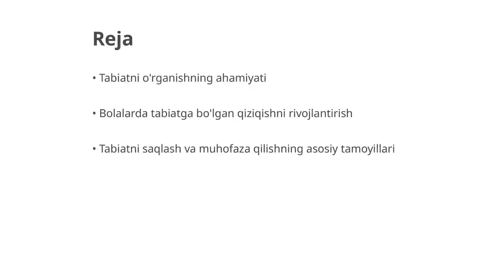 Ilk qadam davlat dasturida tabiat bilan tanishtirish mazmuni 2