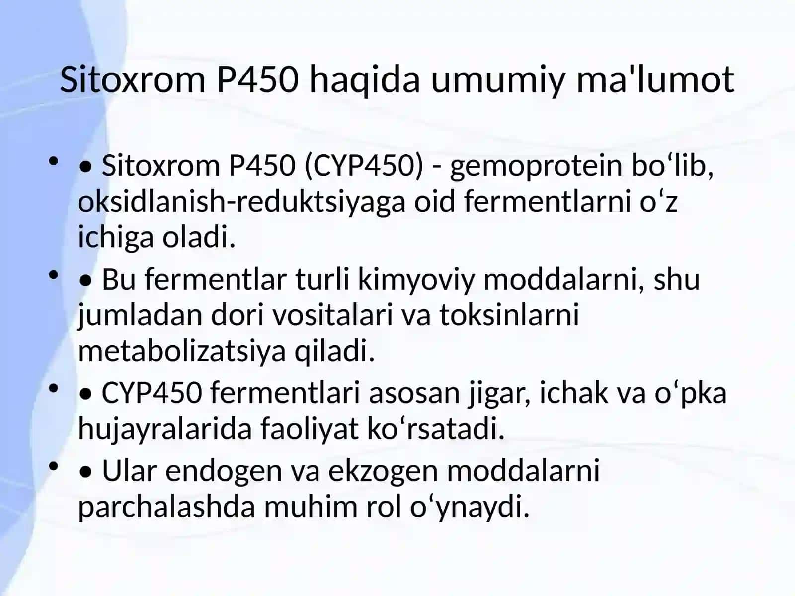 Sitoxrom P450 Oqsili Polimorfizmi va Kimyoviy Kanserogenez 2