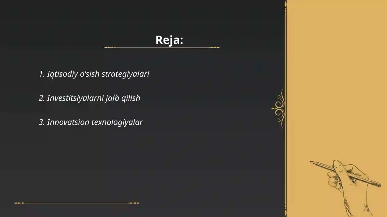 Iqtisodiy o'sish strategiyalari 2