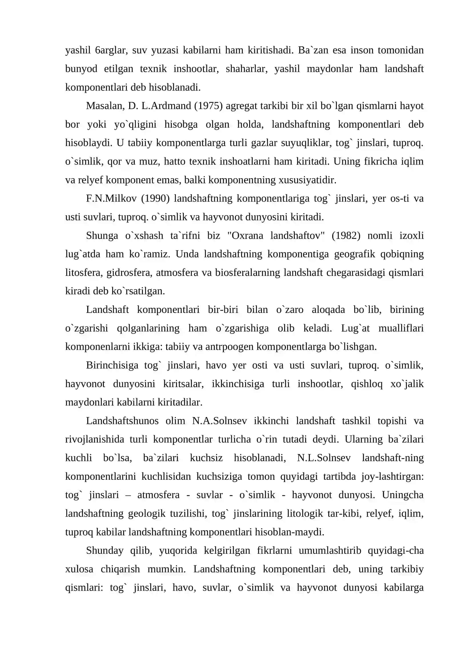 Landshaft komponentlari va landshaft hosil qiluvchi omillar 2