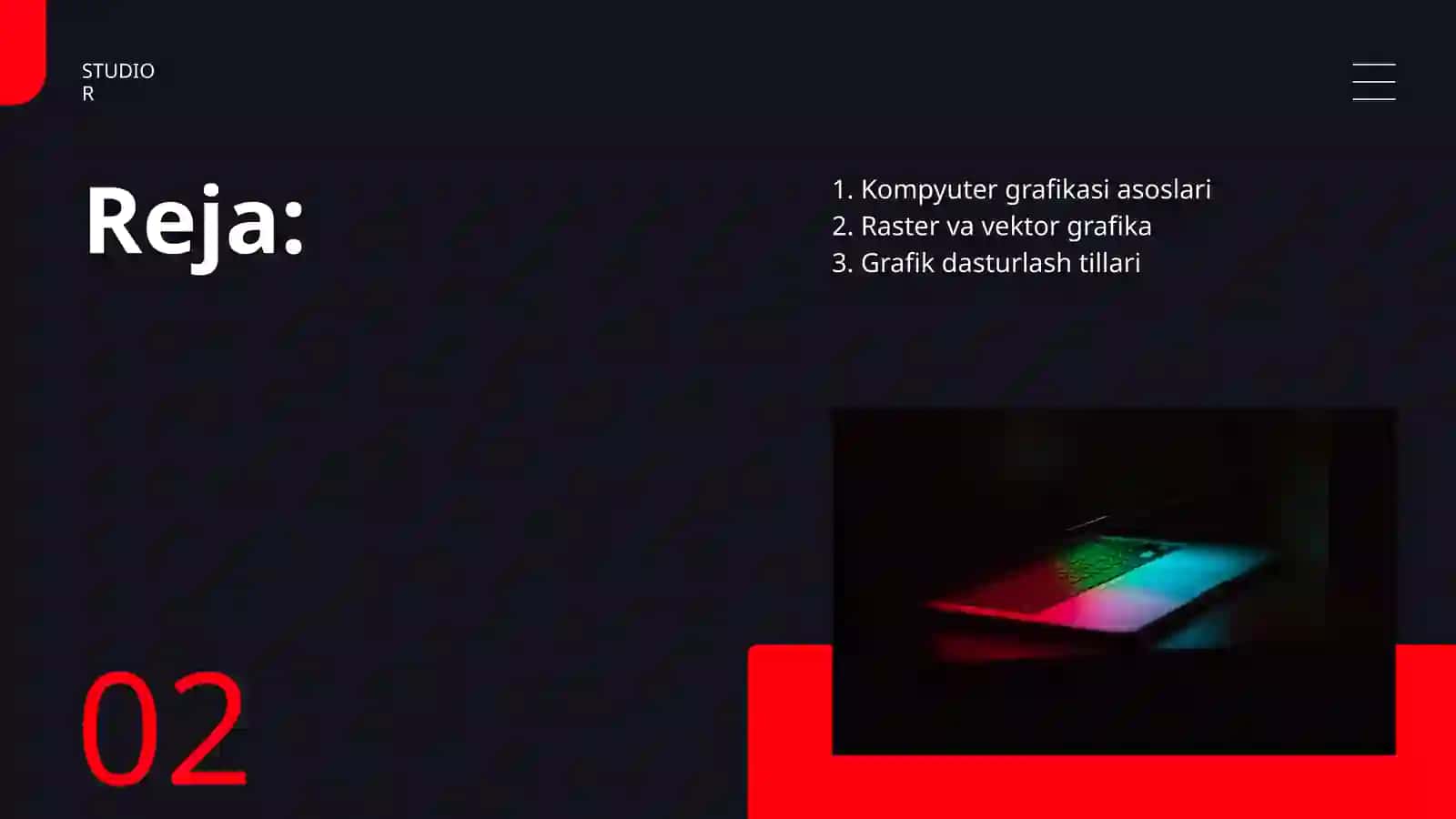 DASTURLASHDA KOMPYUTER GRAFIKASI 2