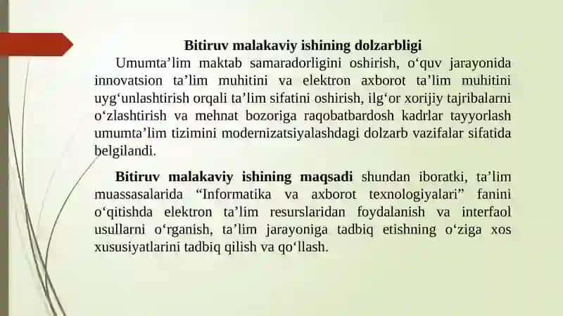 INFORMATIKA FANINI O‘QITISH JARAYONIDA ELEKTRON TA’LIM RESURSLARIDAN FOYDALANISH (SANOQ SISTEMASI MISOLIDA) 2
