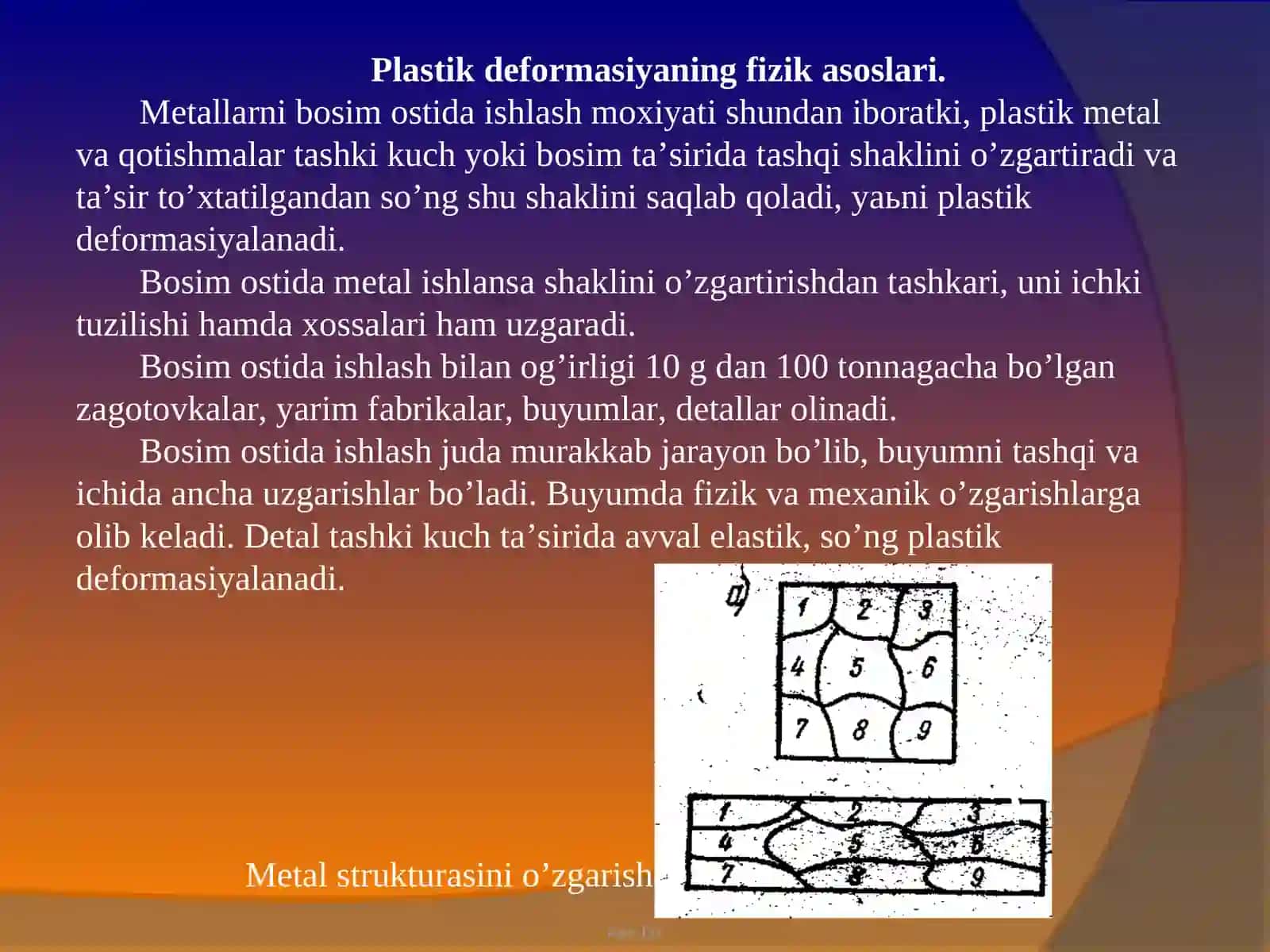 Mеtаllаrni bоsimоstidаishlоv bеrish аsоslаri 2
