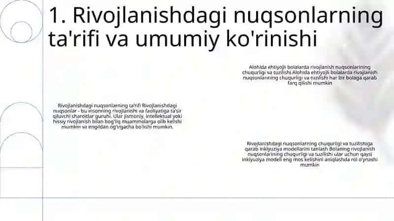 Alohida Yordamga Muhtoj Bolalarda Rivojlanishidagi Nuqsonining Chiqurligi Va Tuzilishiga Qarab Inklyuziya Modellarini Tanlash 2