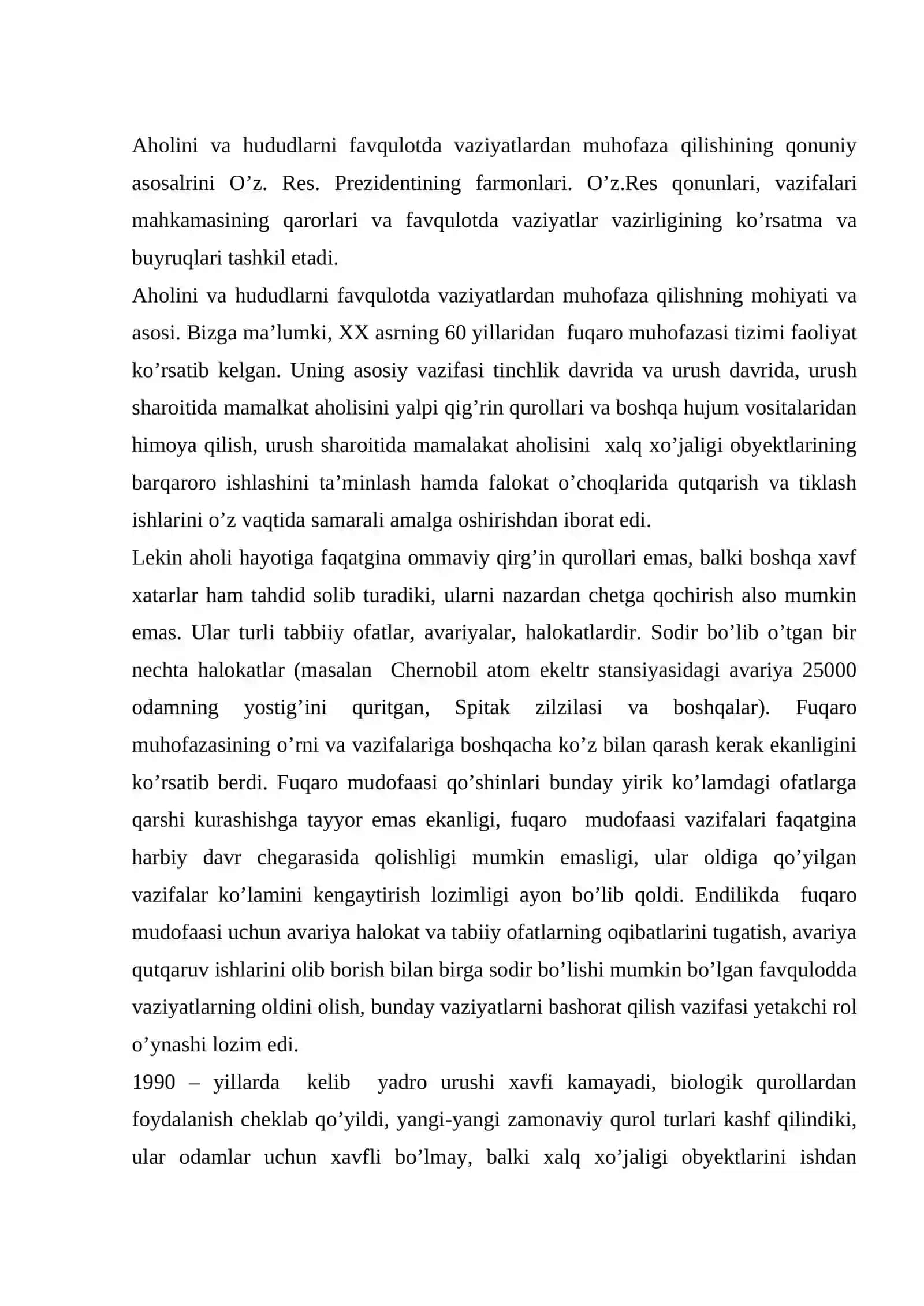 O`zabekiston Respublikasi fuqaro muhofazasining huquqiy asoslari 2