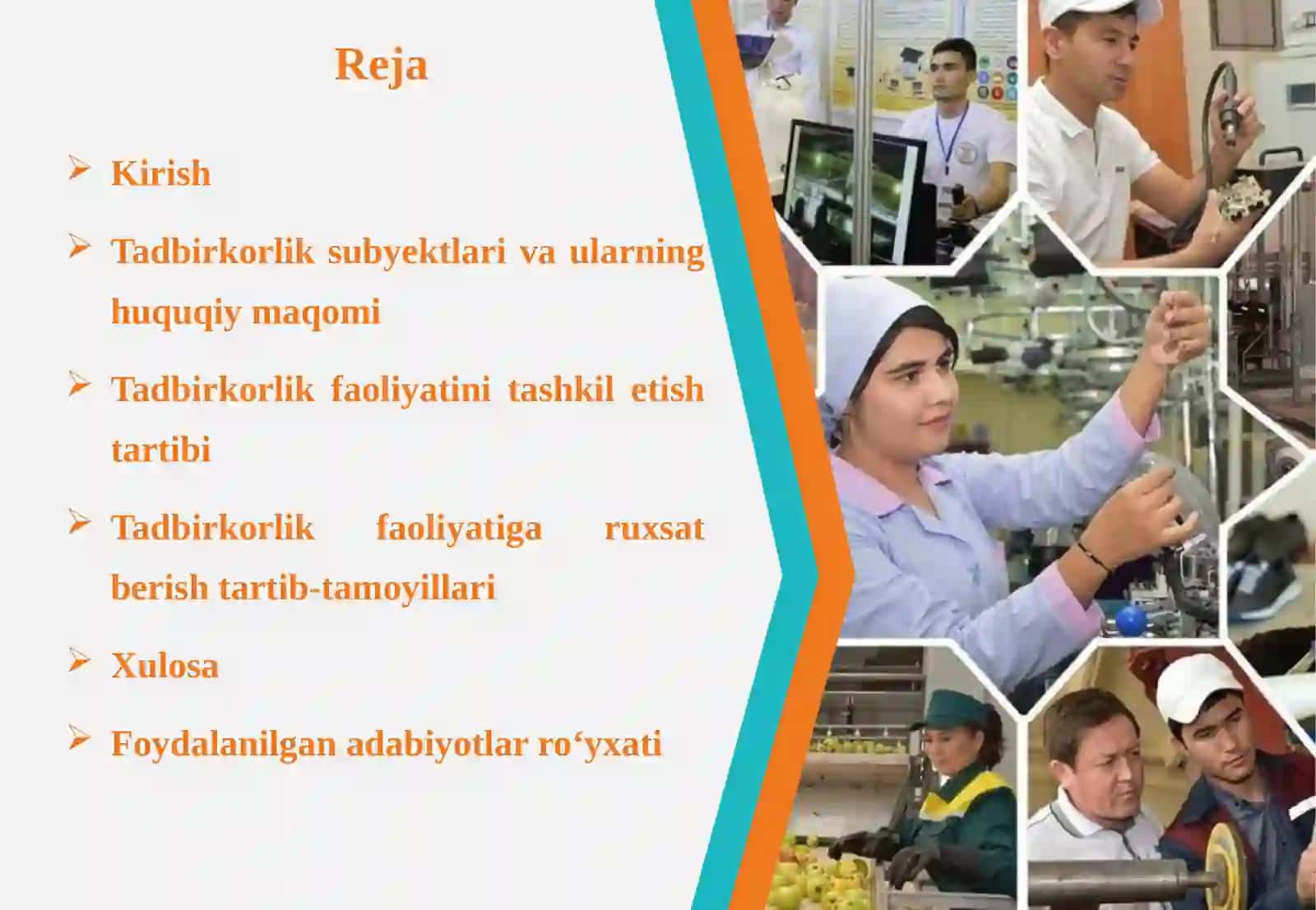 Tadbirkorlik subyektlari.Tadbirkorlikning tashkiliy-huquqiy asoslari 2