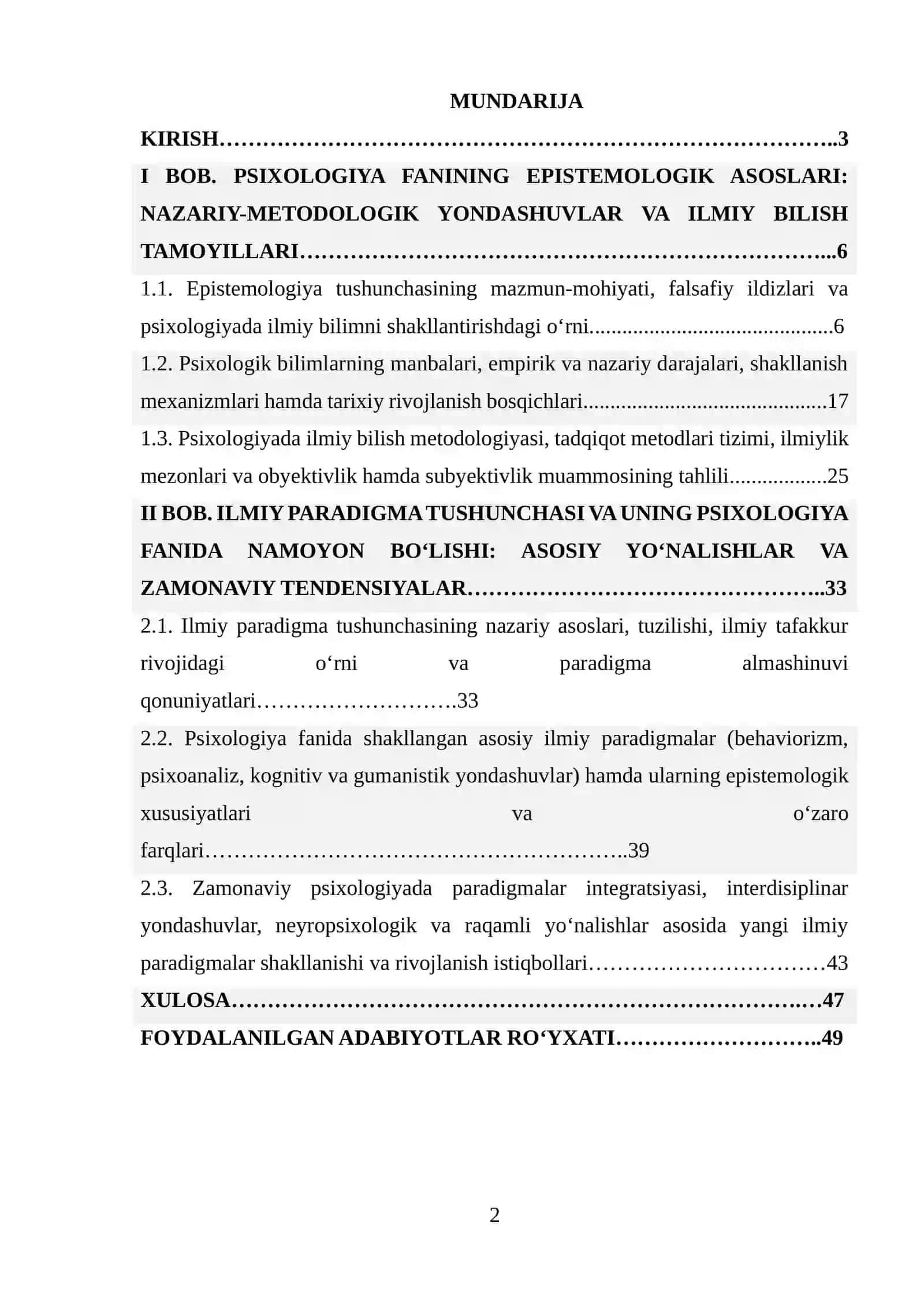 Psixologiya fanining epistemologik asoslari va ilmiy paradigma tushunchasi 2