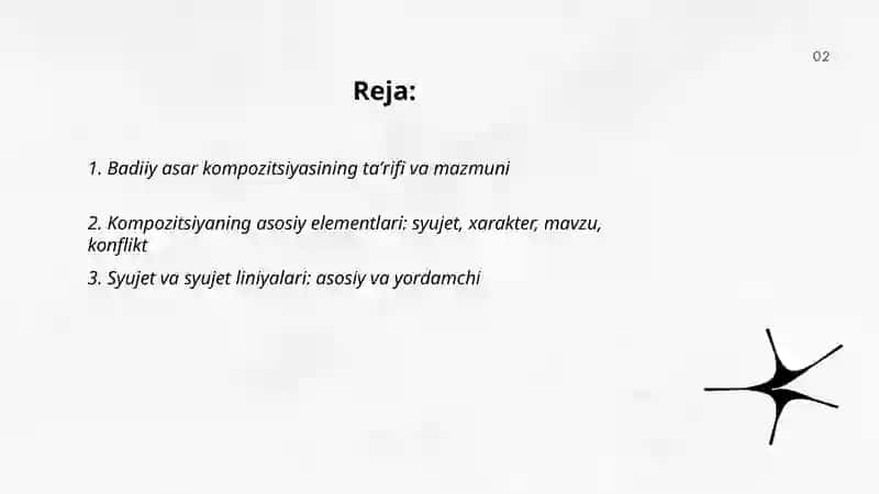 Badiiy asar kompozitsiyasi 2