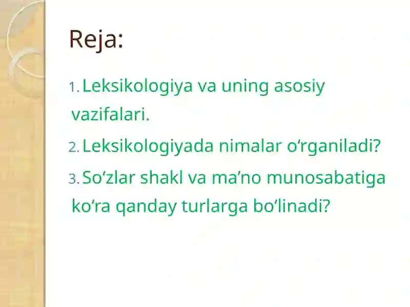O’zbektilidaleksikologiya 2