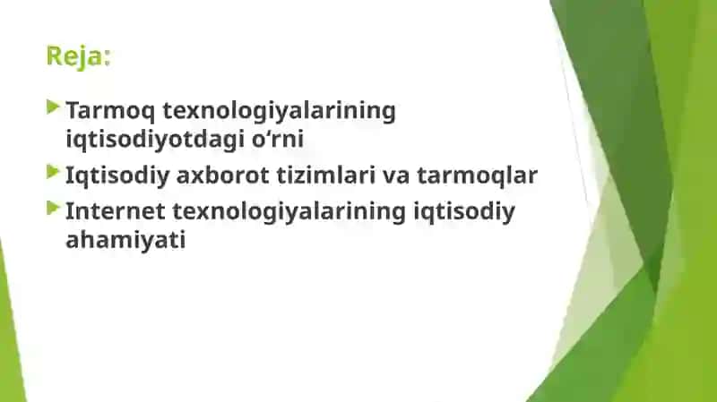 Iqtisodiy masalalarni yechishda tarmoq texnologiyalaridan foydalanish 2