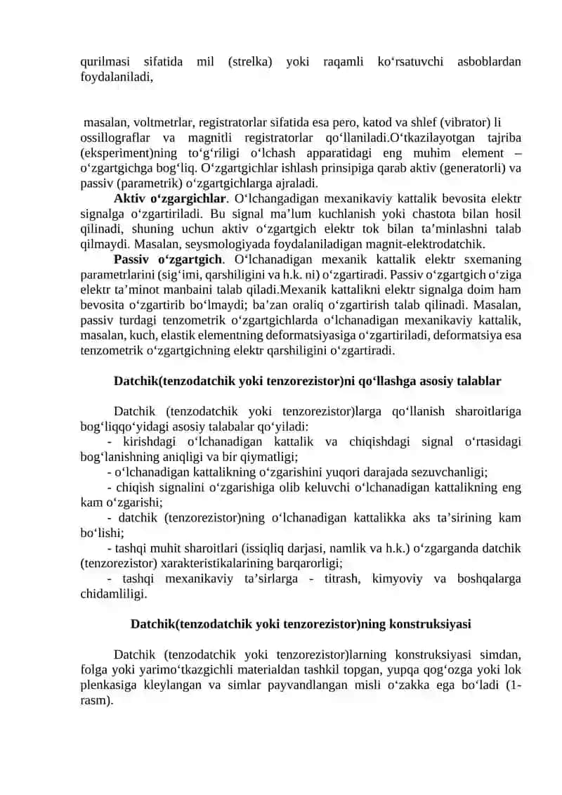 Ilmiy izlanish ishlarida qo‘llaniladigan qurilma, jihozlar va asboblarni o‘rganish 2