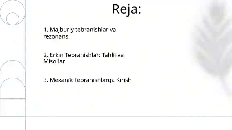 Mexanik tebranishlar tenglamasi 2