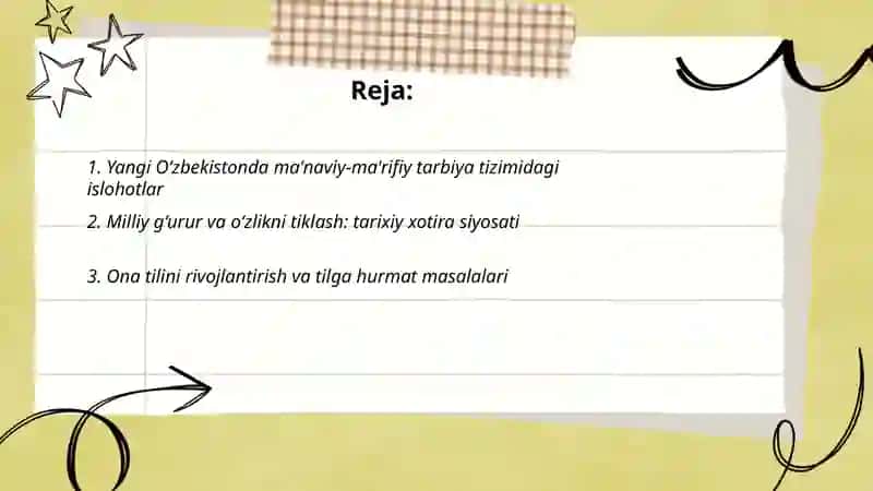 Yangi O‘zbekistonda amalga oshirilayotgan ma’naviy o‘zgarishlar 2