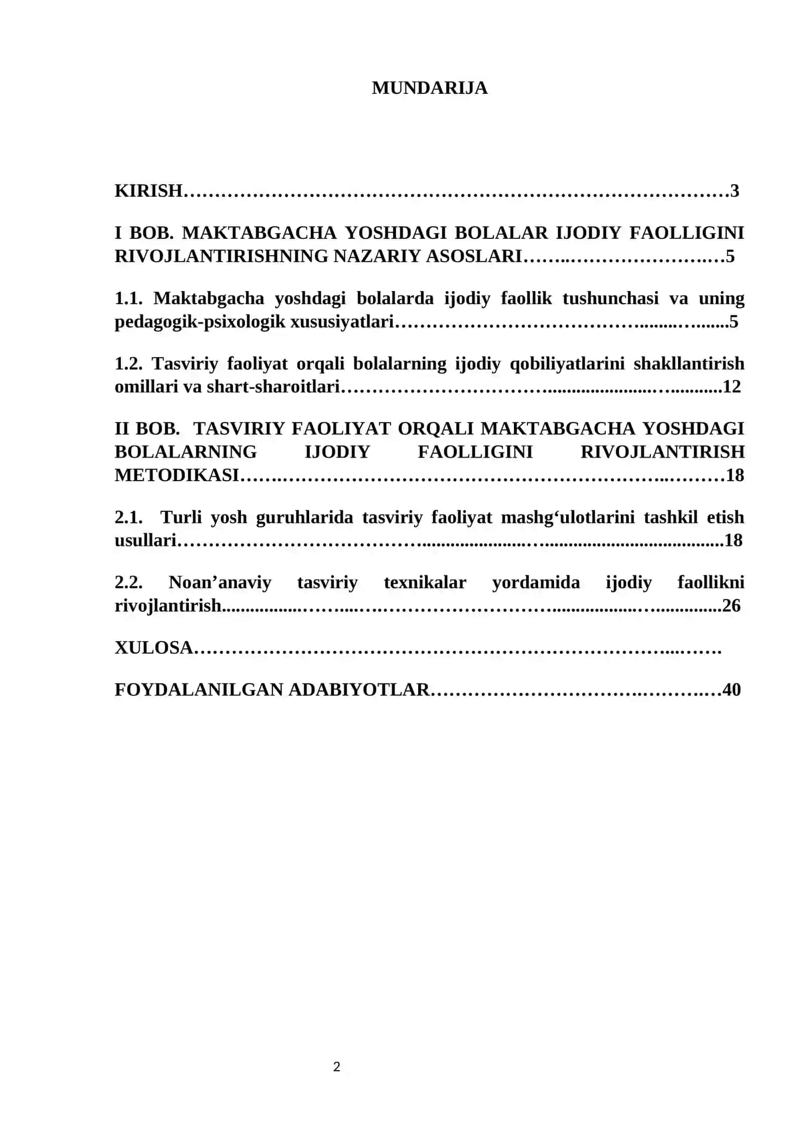 Tasviriy faoliyat orqali maktabgacha yoshdagi bolalarning ijodiy faolligini rivojlantirish 2