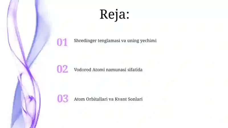 Atom Orbitallari va Kvant Sonlari 2