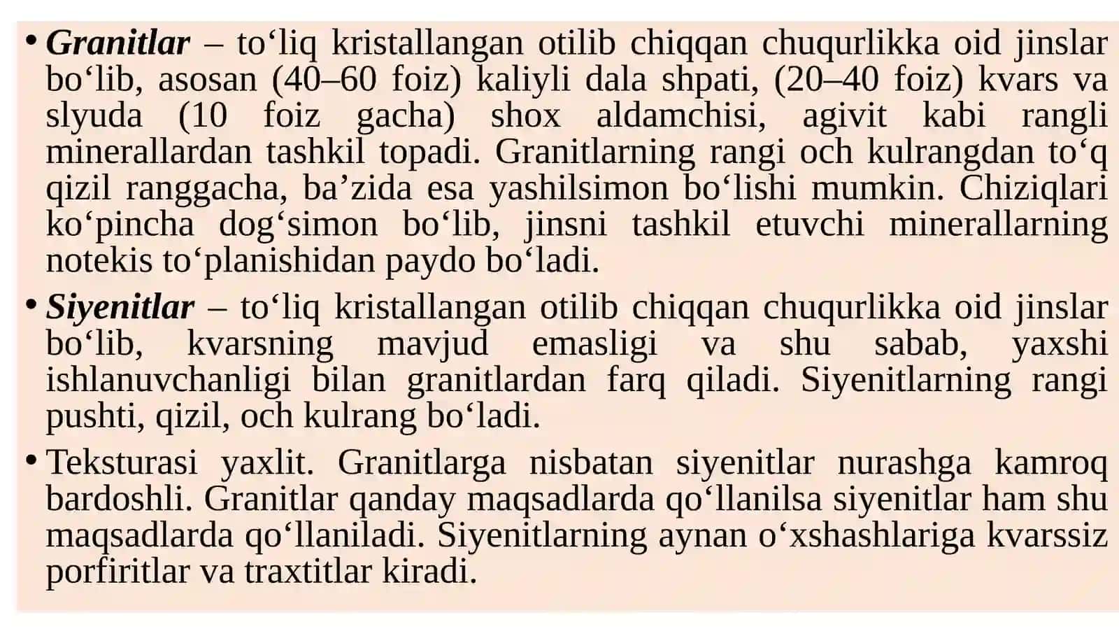 11-mavzu.Dekorativ toshlar asosiy jinslarining tavsiflari 2