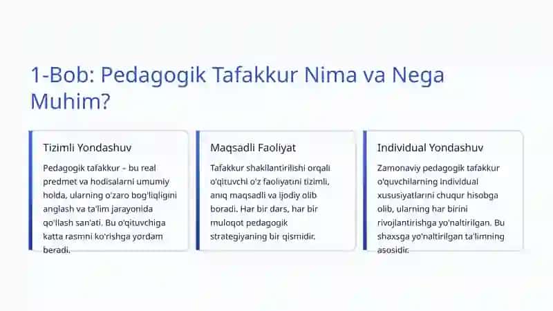 Pedagogik Tafakkur va Pedagogik Madaniyat: Ta'limning Yangi Ufqlari 2