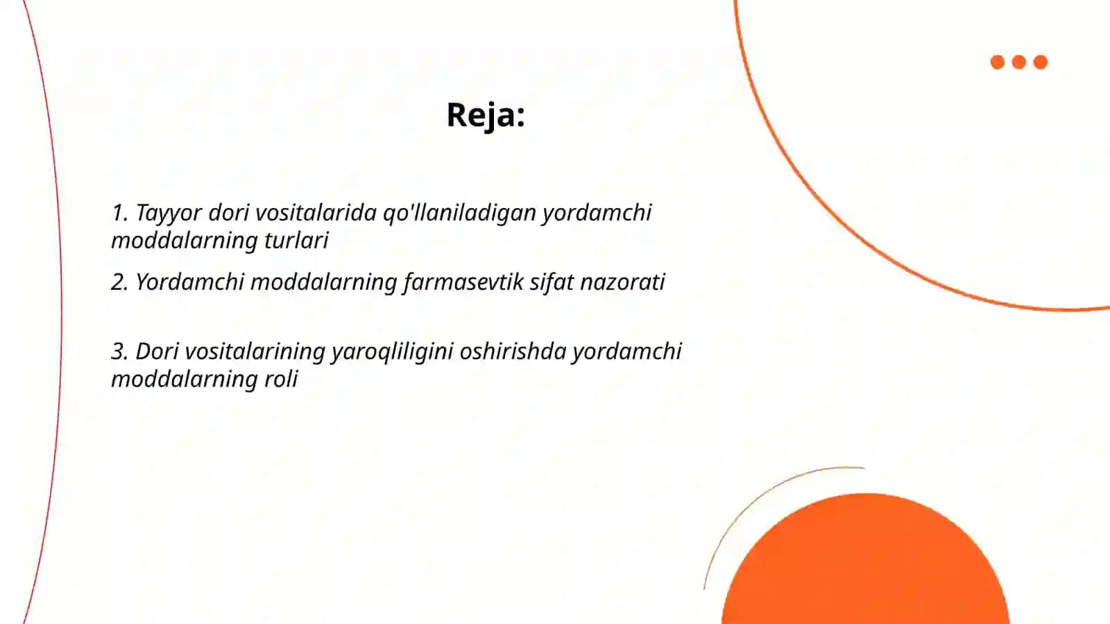 Tayyor dori vositalari ishlab chiqarishda ishlatiladigan yordamchi moddalar 2