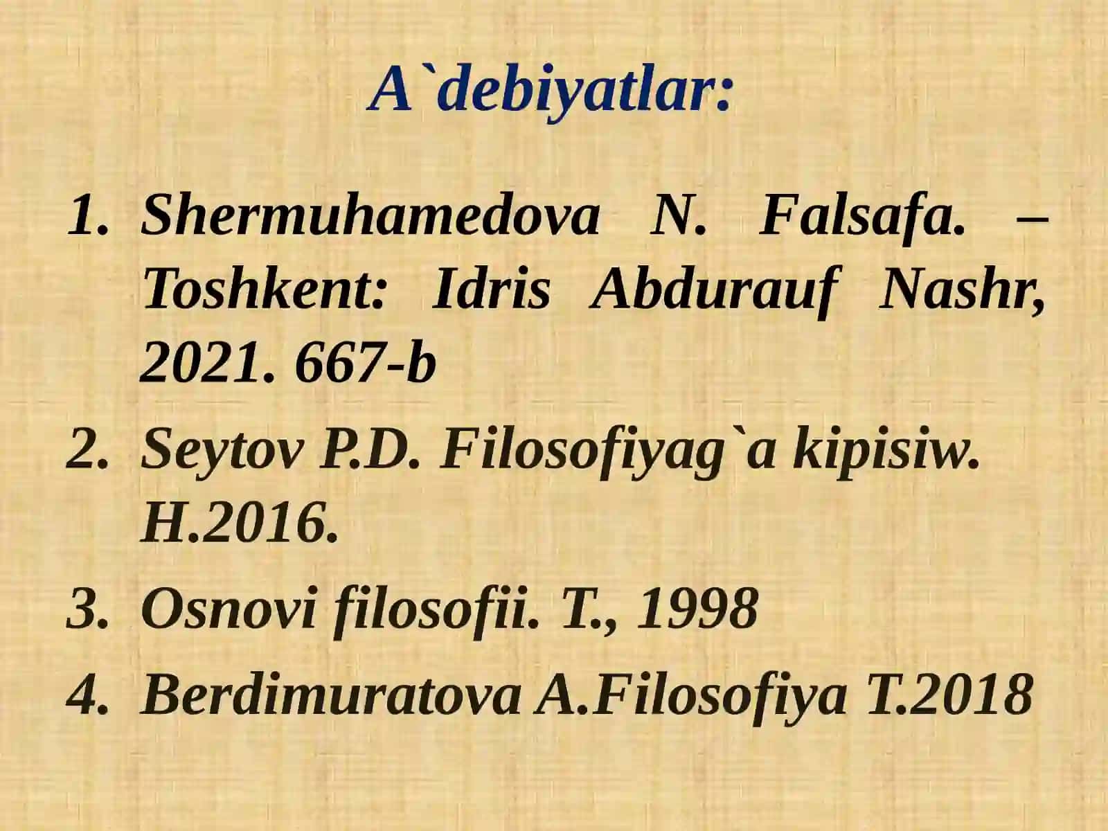 Filosofiya hám onıń jámiyet turmısındaǵı roli 2