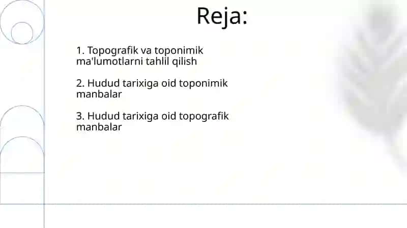 O’lka tarixiga oid Topografik va toponomik manbalar 2