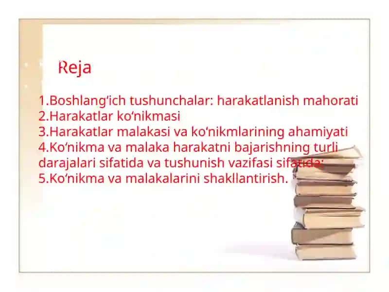 Harakatlarga O‘rgatish Bosqichlari 2