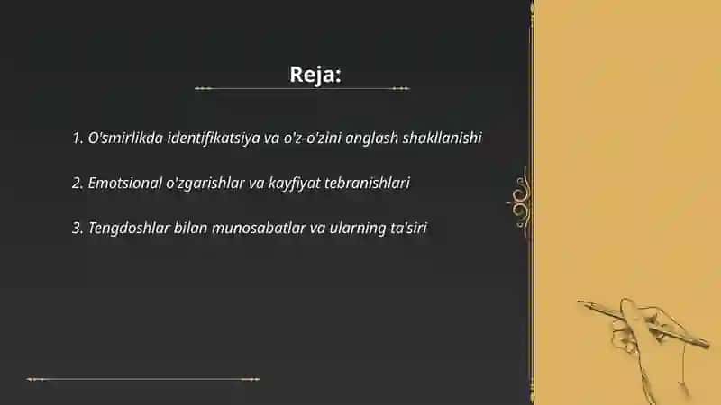 O'smirlik davrida psixik rivojlanishning xususiyatlari 2