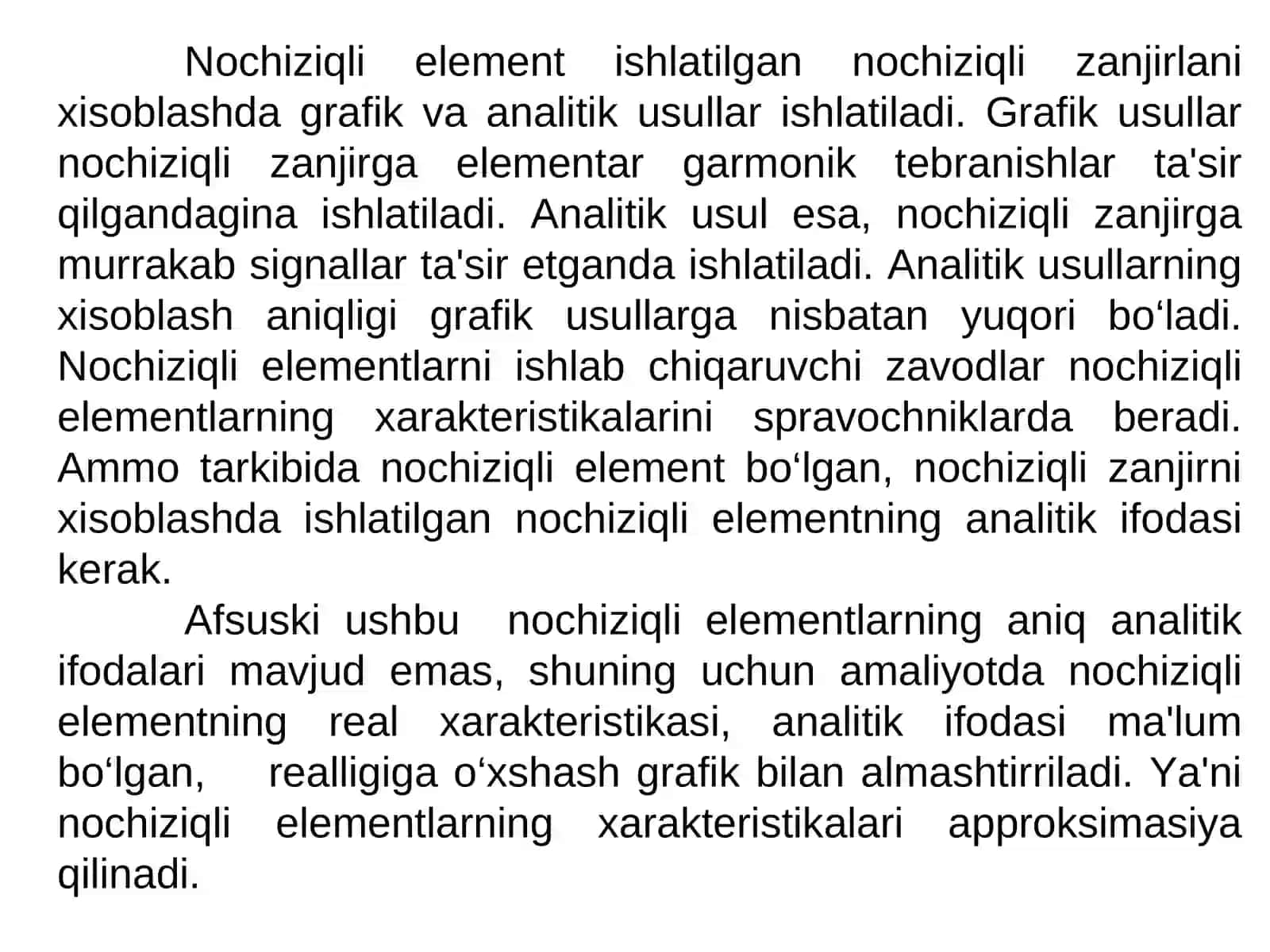 Nochiziqli zanjirlarda tebranishlarni spektral analiz qilish usullari 2