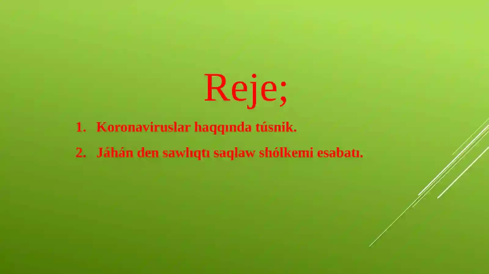 Adamlar hám haywanlarda kesellik shaqiriwshi caronaviruslardiń etiologiyasin, patogenezin kesellikten profilaktika qiliw hám emlew usillari 2