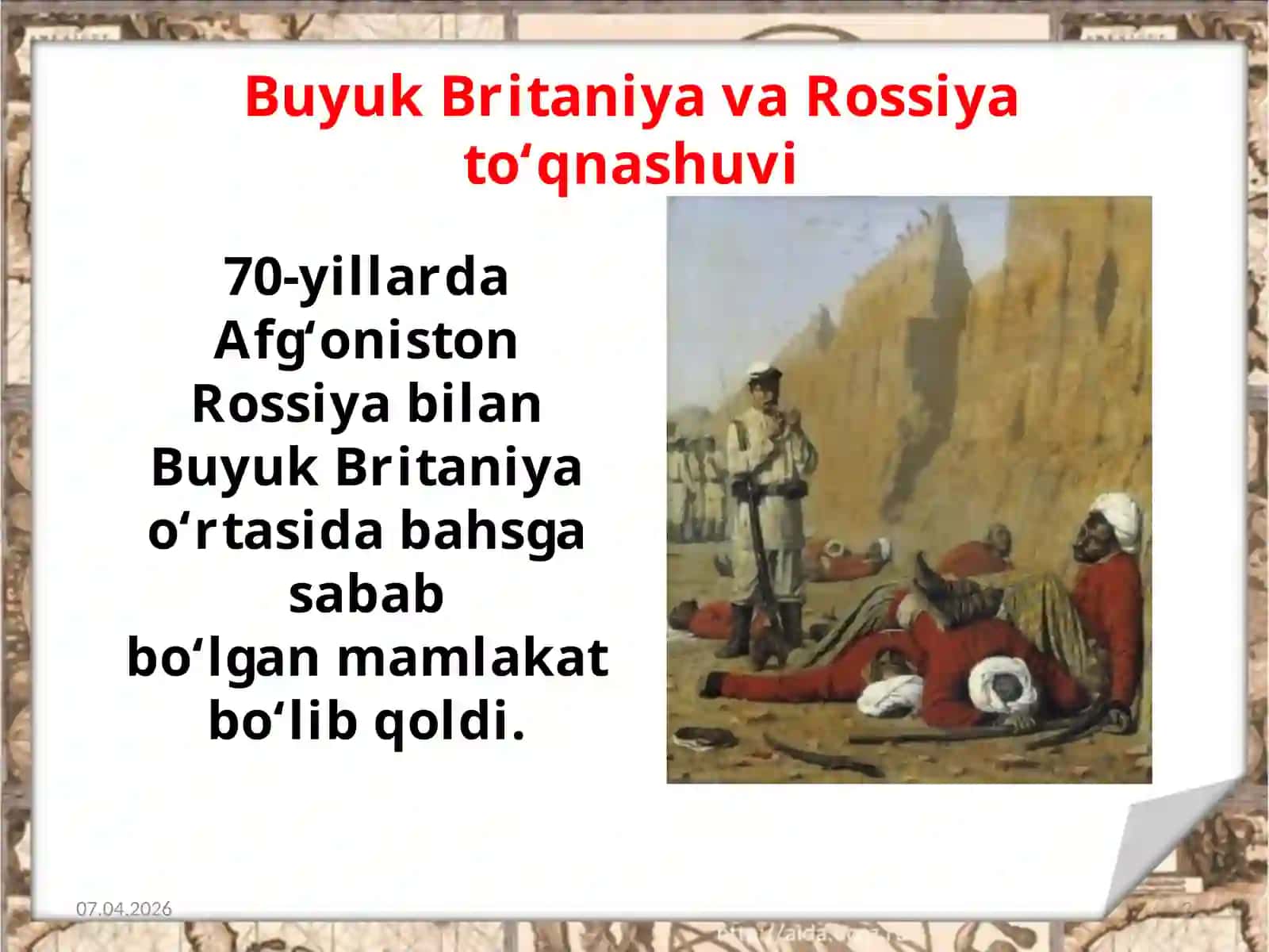 9-sinf Jahontarixi fanidan ishlagich 31-mavzu 2