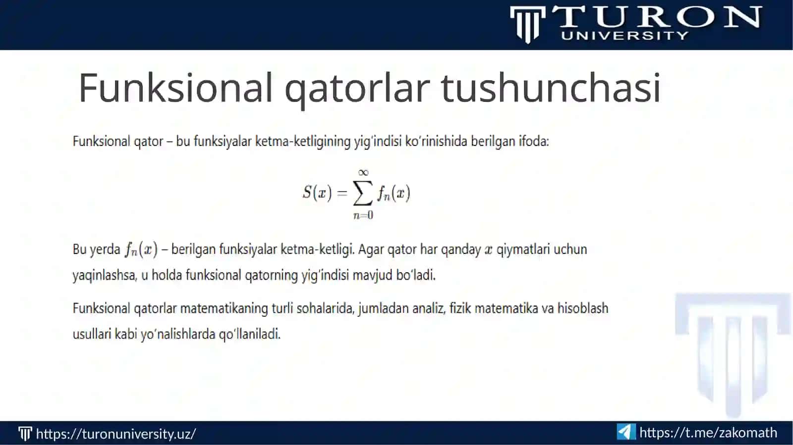 Funktsional qatorlar 2