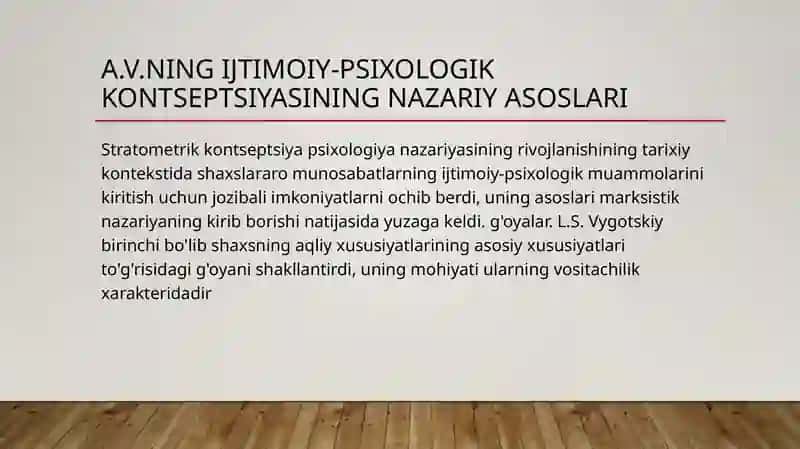 Individ, shaxs, individuallik tushunchalari  A.V.Petroviskiy sotsial psixologik nuqtai nazardan shaxs nazariyalar 2