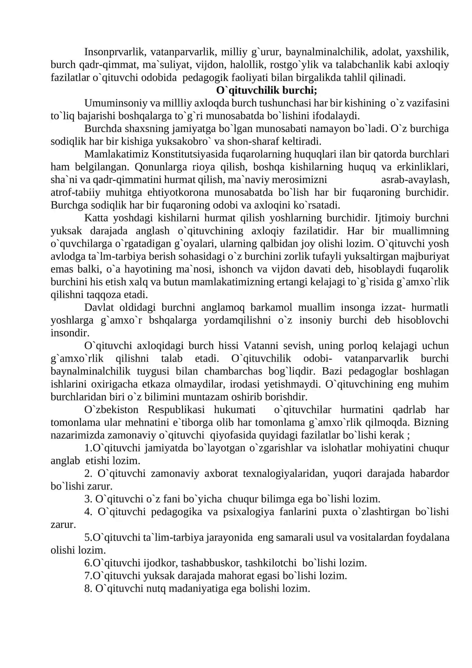 Pedagogik deontologiya va kompetentlik fanining maqsadi va vazifalari 2
