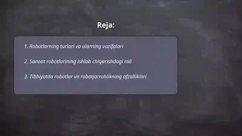 Robotlar bilan tanishish 2