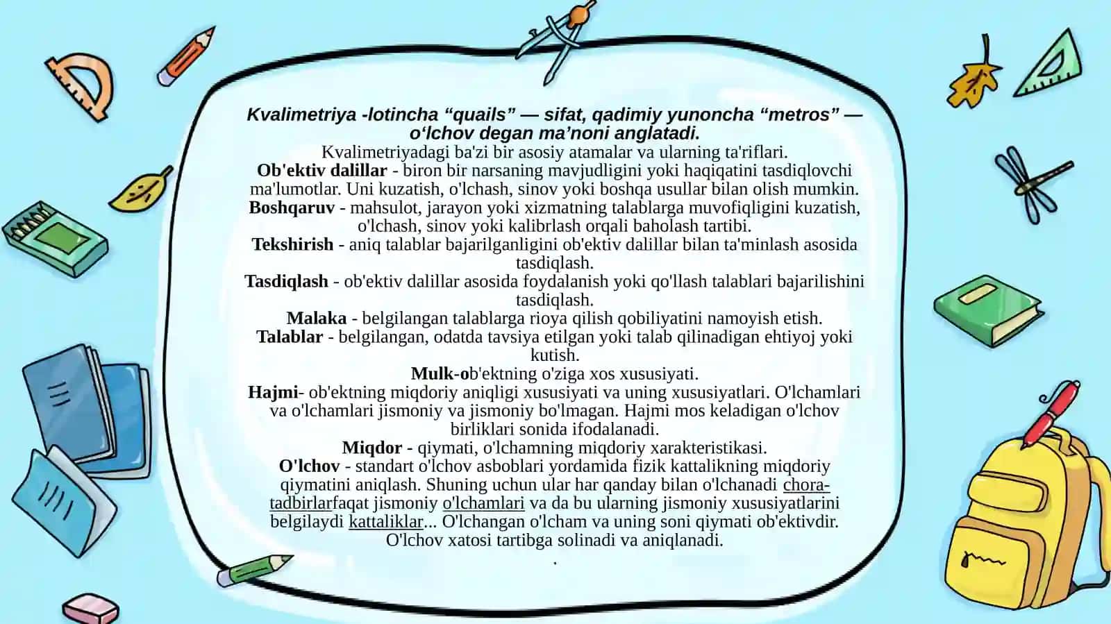 Pedagogik kvalimetriya-ta’lim jarayoni sifat o’lchovi 2