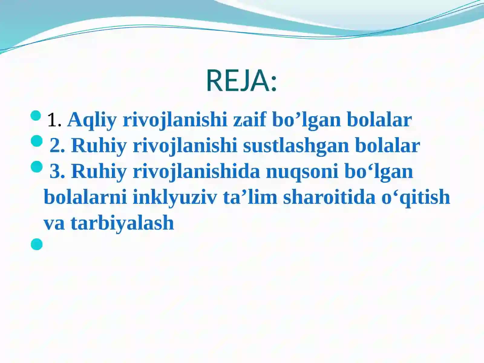 Ruhiy rivojlanishida nuqsoni bo‘lgan bolalarni inklyuziv ta’lim sharoitida o‘qitish va tarbiyalash 2
