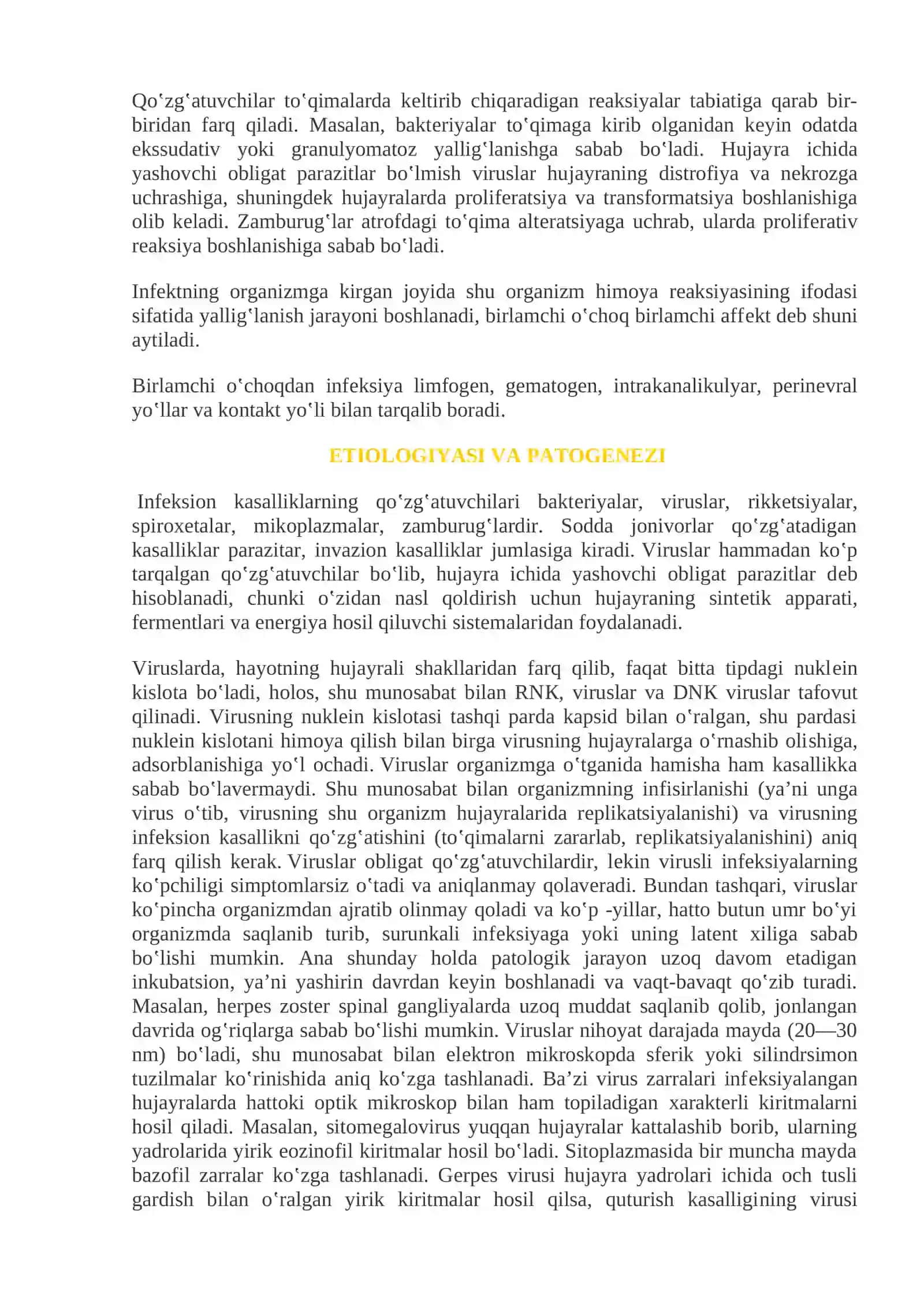 Virusli infeksiyalari (qizamiq, tepki, gerpes virusi infeksiyasi, sitomegalovirus infeksiyasi, virusli gepatit B) 2