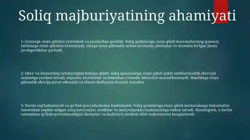 Tadbirkorlikning Soliq Va Audit Bilan Aloqalar 2