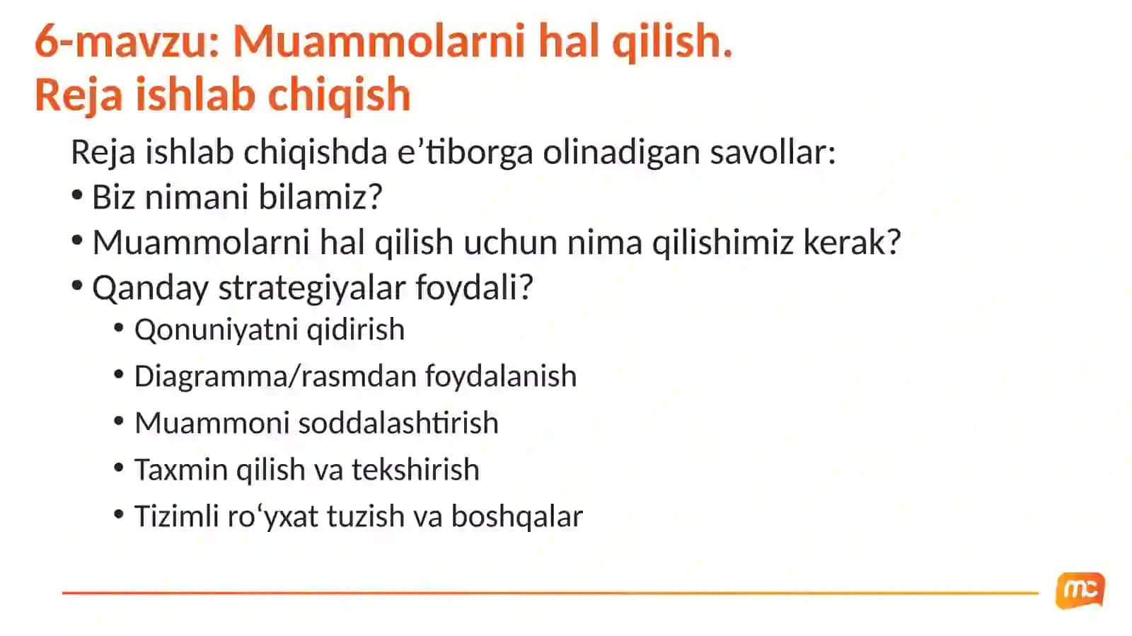PISA kompetensiyalarini shakllantirish orqali o‘quvchilarning matematik savodxonligini oshirish 2