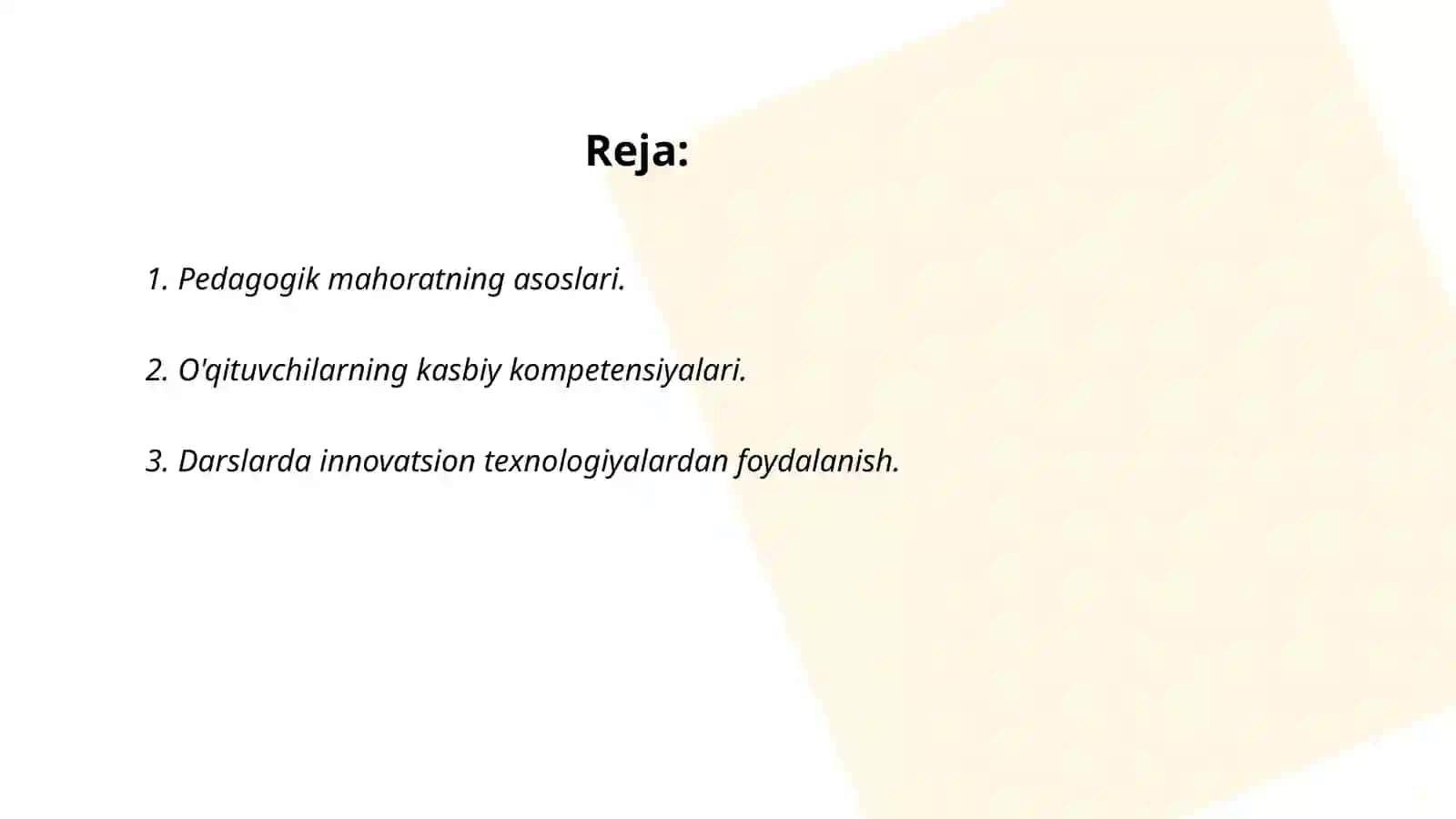 Pedagok kasbining mahorati 2