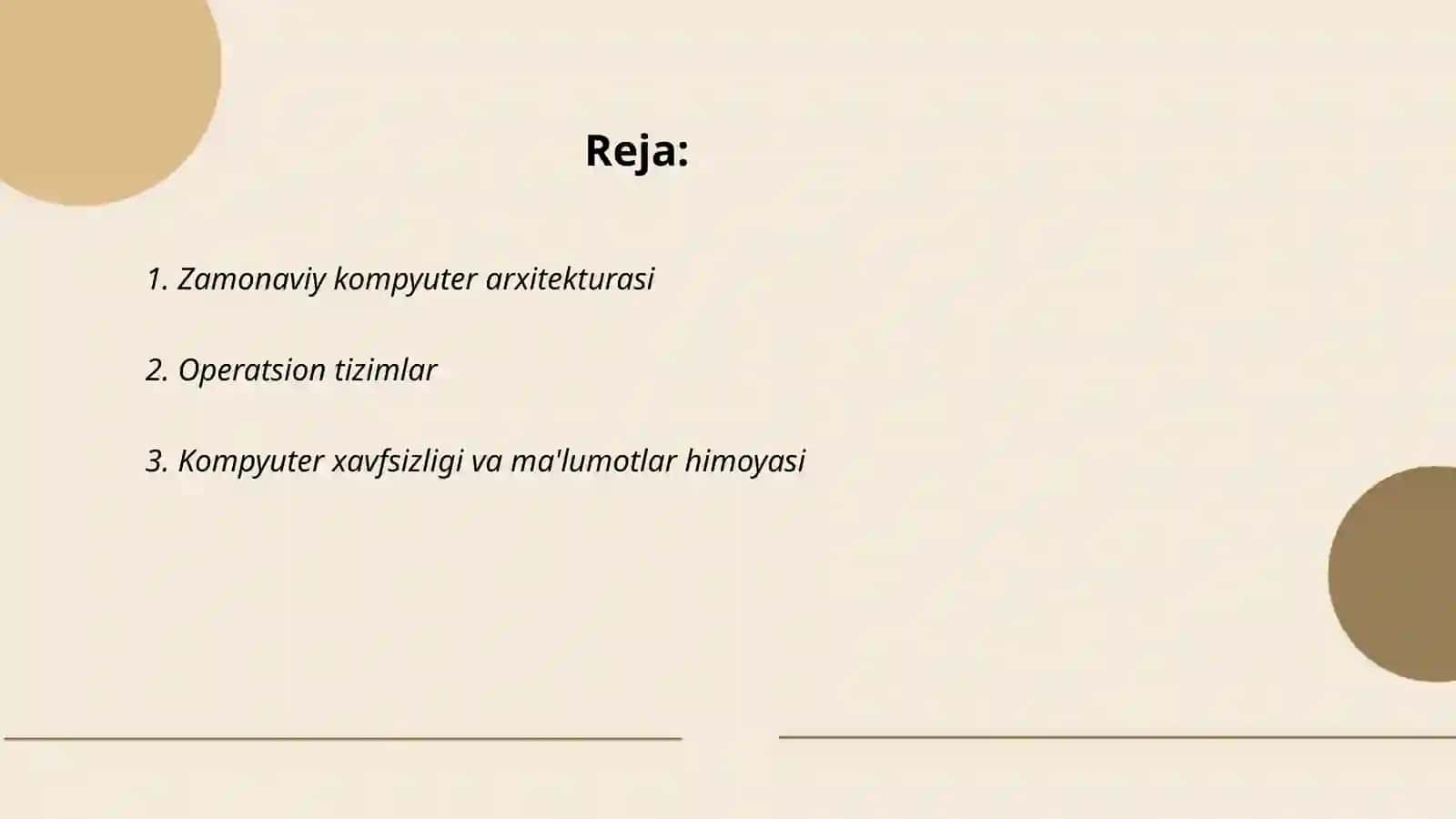 Zamonaviy kompyuterlarni texnik va dasturiy ta'minoti 2