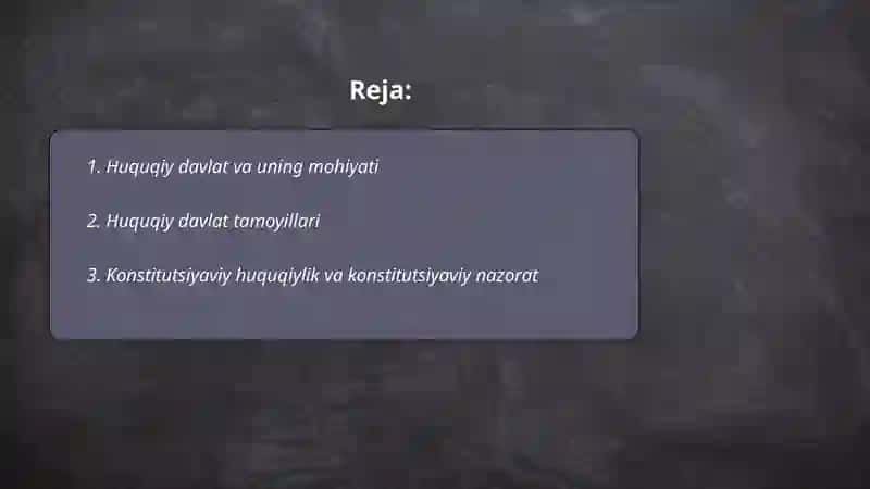 Huquqiy davlat va fuqarolik jamiyati 2