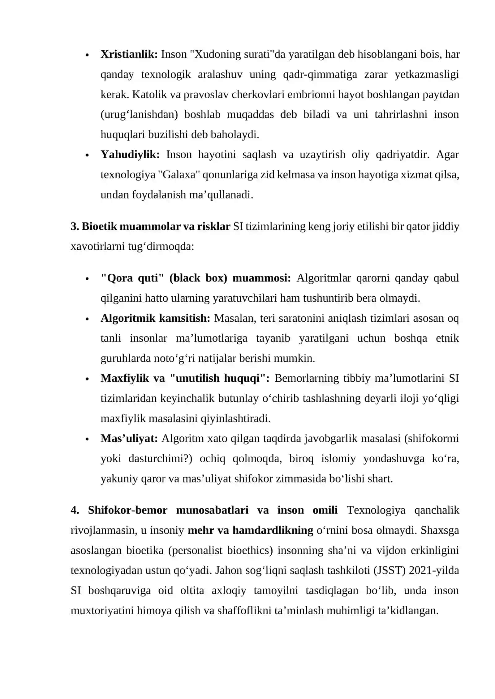 Tibbiyotda Sun’iy Intellekt va Bioetika Inqilobi 2